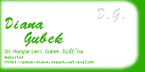 diana gubek business card